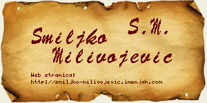 Smiljko Milivojević vizit kartica